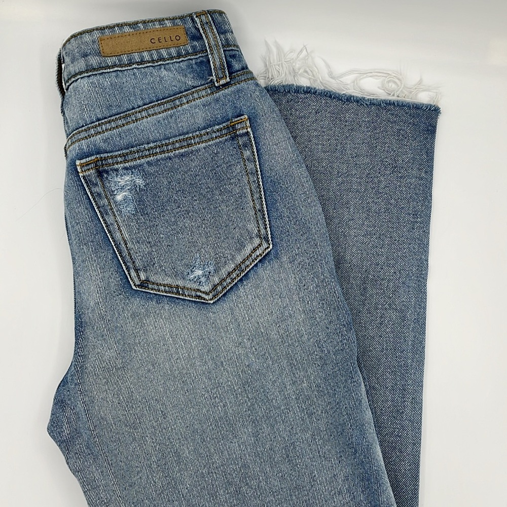 Cello High Rise Distressed Jeans